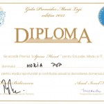 Premiul „SPIRU HARET pentru Educaţie, Mediu şi IT” decernat profesorului univ. dr. Horia F. Pop la Gala Premiilor Marii Loji Naţionale din România, ediţia a treia