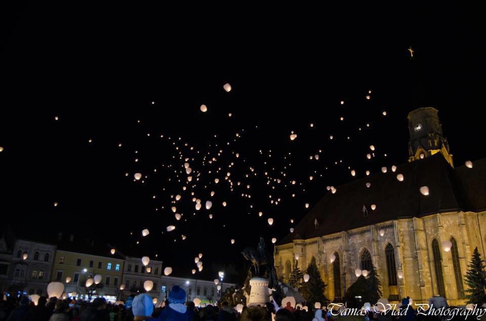 Lampion launch in Unirii square