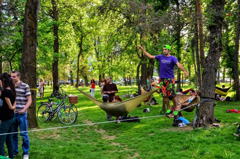 Hammock meeting in the Central Park