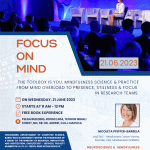 MSc. Nicoleta PFEFFER-BARBELA, fondator citySTILLE Mindfulness Center Vienna: Focus on mind. Mindfulness science and practice. From mind overload to presence, stillness & focus in research team
