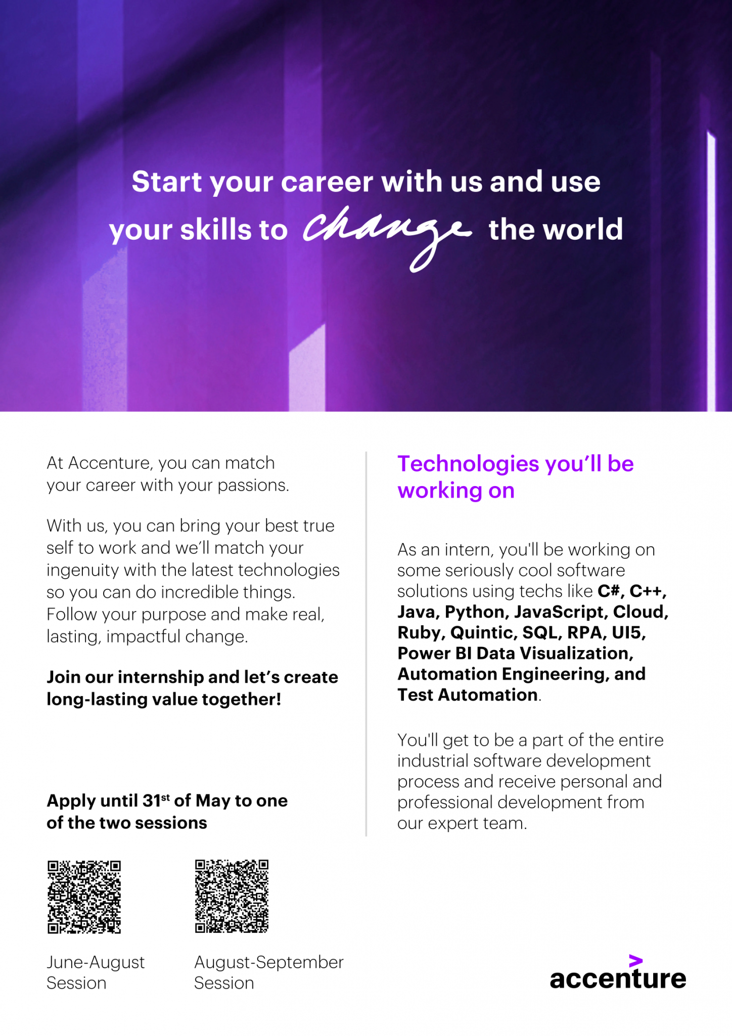 Accenture Industry X Internship 2023 | Facultatea de Matematică și ...