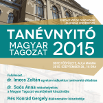 Tanévnyitó a Magyar Tagozaton – 2015–2016-os egyetemi tanév