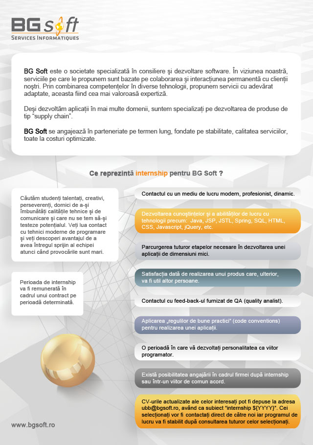 BGSoft Internship 2014