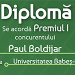 Premiul I pentru studentul facultății, Paul Boldijar la Hackathon-ul ITFest 2016