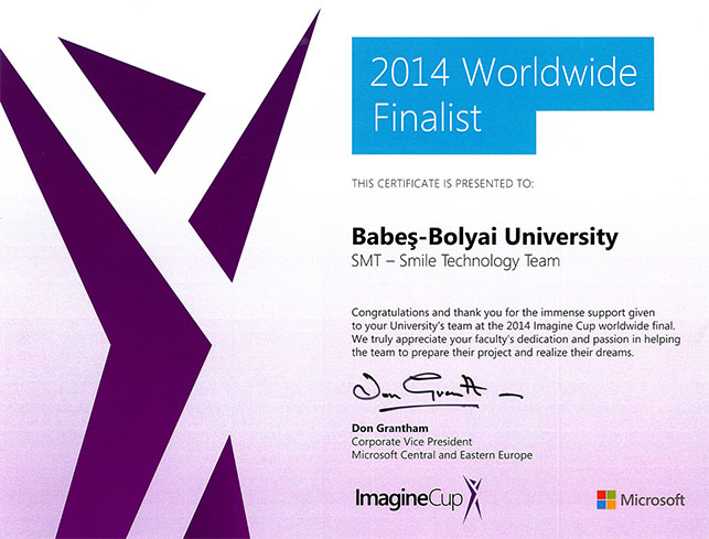 Diploma Imagine CUP 2014