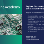 Emerson | NI: Explore Electronics with Multisim: Simulate and Validate Your Circuits – free, online technical workshop for university students