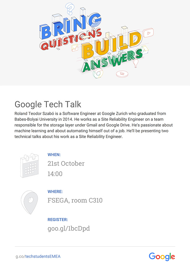Google Tech Talk 2015