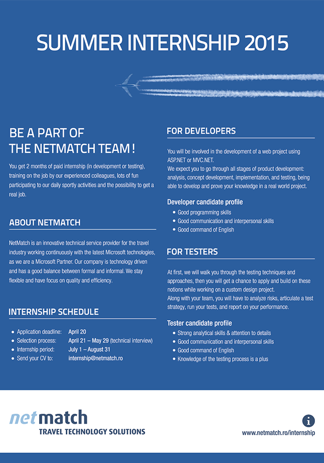 NetMatch 2015 Internship