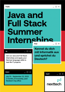 Nexttech Java si Fullstack Summer Internships | Facultatea de ...