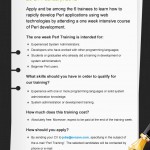 Training Perl organizat de Evozon