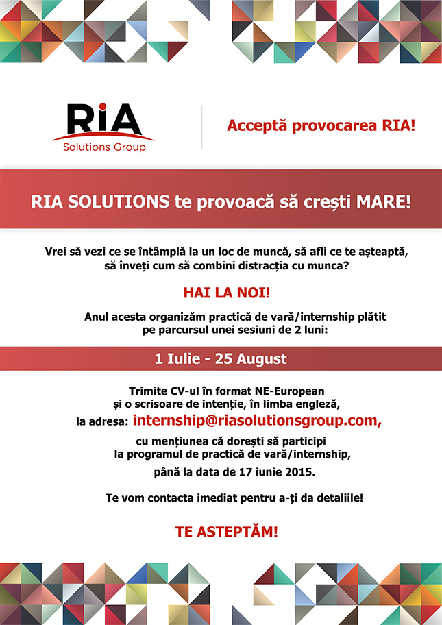 RIA Solutions 2015 Internship