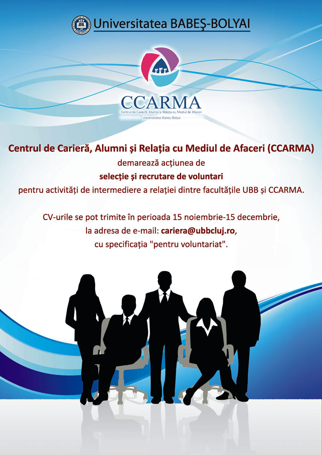 Recrutare voluntari ccarma 2013