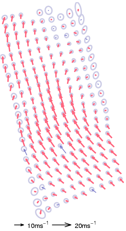 Posterior wind-fields and uncertainties - high number of BVs