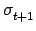 $ \sigma_{{t+1}}^{}$
