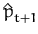 $ \hat{p}_{t+1}^{}$