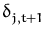 $\displaystyle \delta_{j,t+1}^{}$