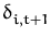 $ \delta_{i,t+1}^{}$
