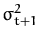 $ \sigma^{2}_{t+1}$