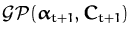${\ensuremath{{\cal{GP}}}}({\boldsymbol { \alpha } }_{t+1},{\boldsymbol { C } }_{t+1})$