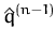 $ \hat{q}^{(n-1)}_{}$