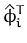 $\displaystyle \hat{\phi}_{i}^{T}$