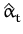 $ \hat{\alpha}_{t}^{}$